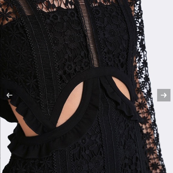 COPY - Self Portrait Payne Cutout Dress, Black - Picture 7 of 10